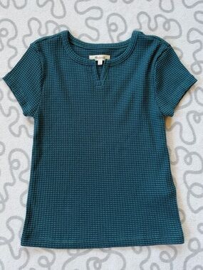 Madewell Ribbed Split-Neck Tee